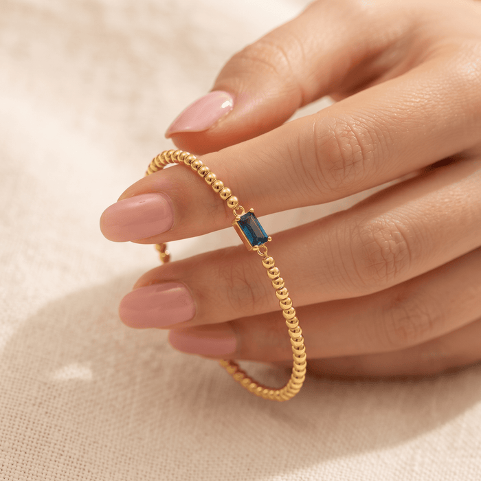 Crystal Glow Birthstone Bracelet - Ornaments Co - 18K Gold Plated