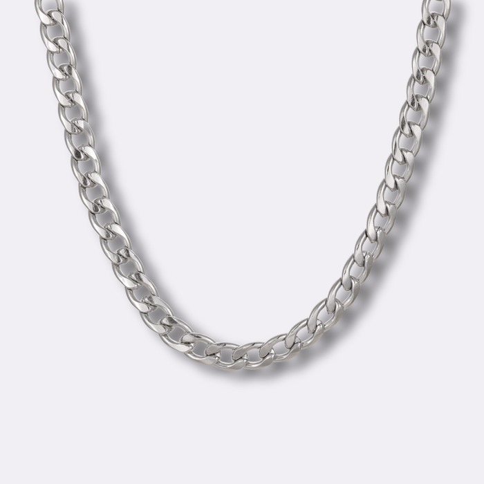 Cuban Silver Link Chain For Men - Ornaments Co - 18 inches