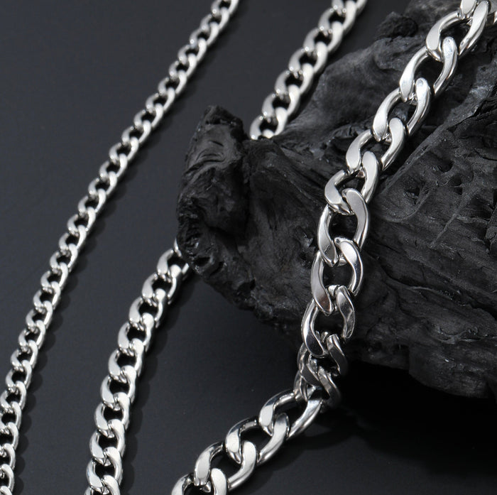 Cuban Silver Link Chain For Men - Ornaments Co - 18 inches