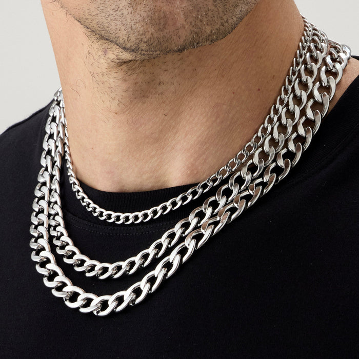 Cuban Silver Link Chain For Men - Ornaments Co - 18 inches