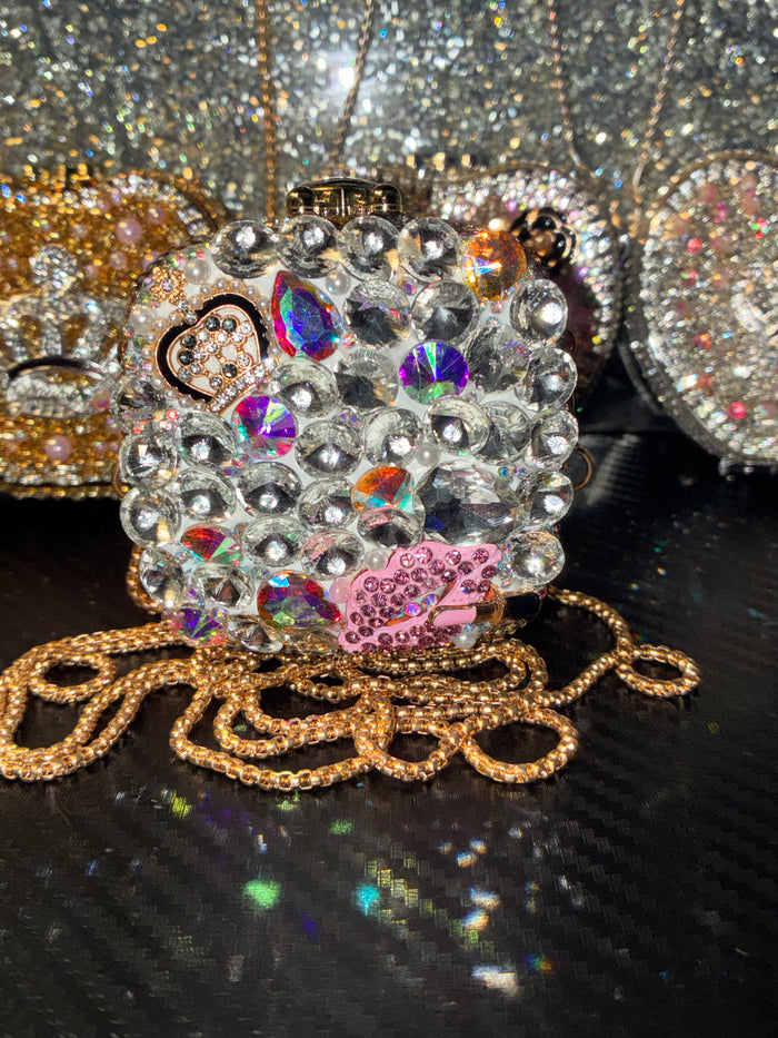 Diamond Doll Glass Lipstick Purse