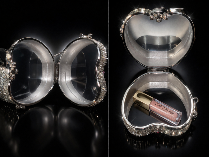 Diamond Doll Glass Lipstick Purse