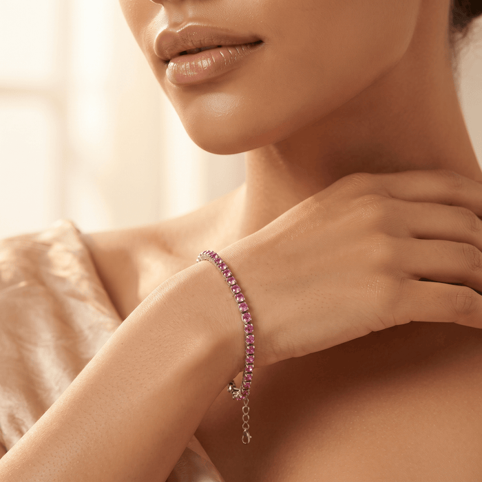 Diamond Glow Birthstone Bracelet - Ornaments Co - 18K Gold Plated