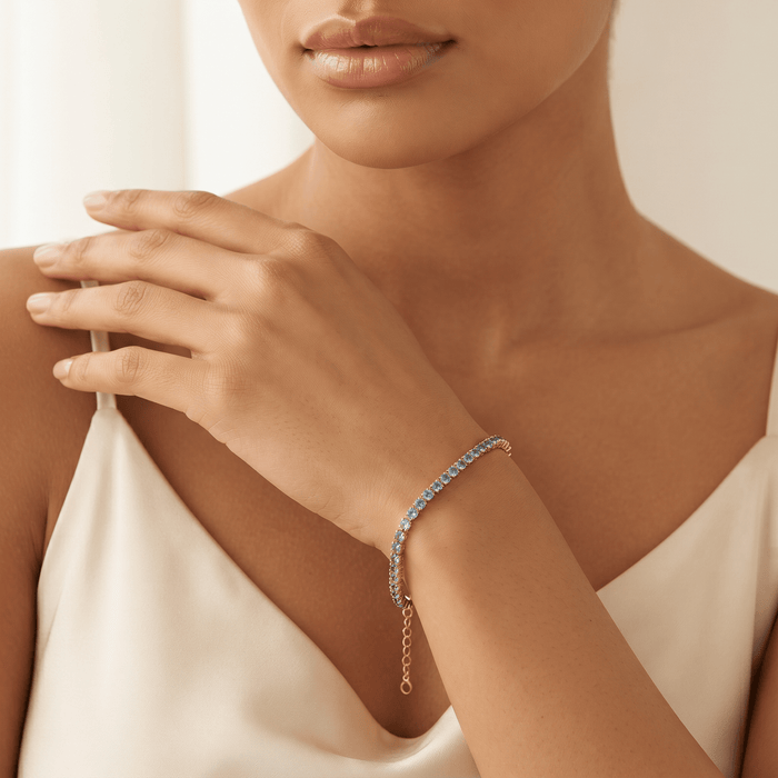 Diamond Glow Birthstone Bracelet - Ornaments Co - 18K Gold Plated