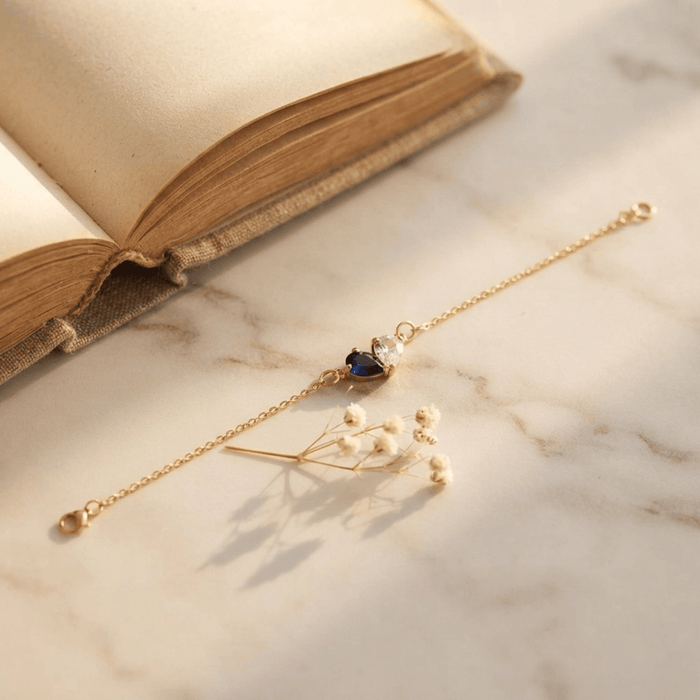Ever heart Birthstone Bracelet - Ornaments Co - 18K Gold Plated