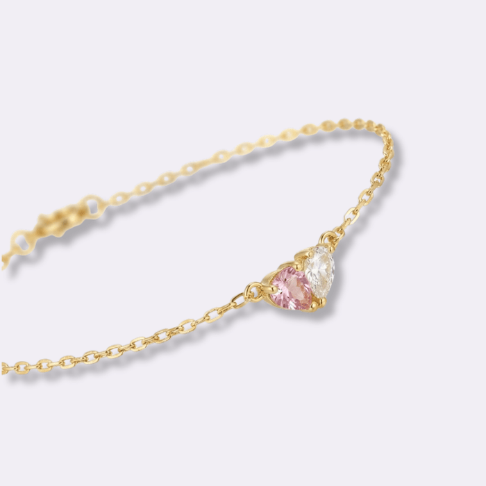 Ever heart Birthstone Bracelet - Ornaments Co - 18K Gold Plated