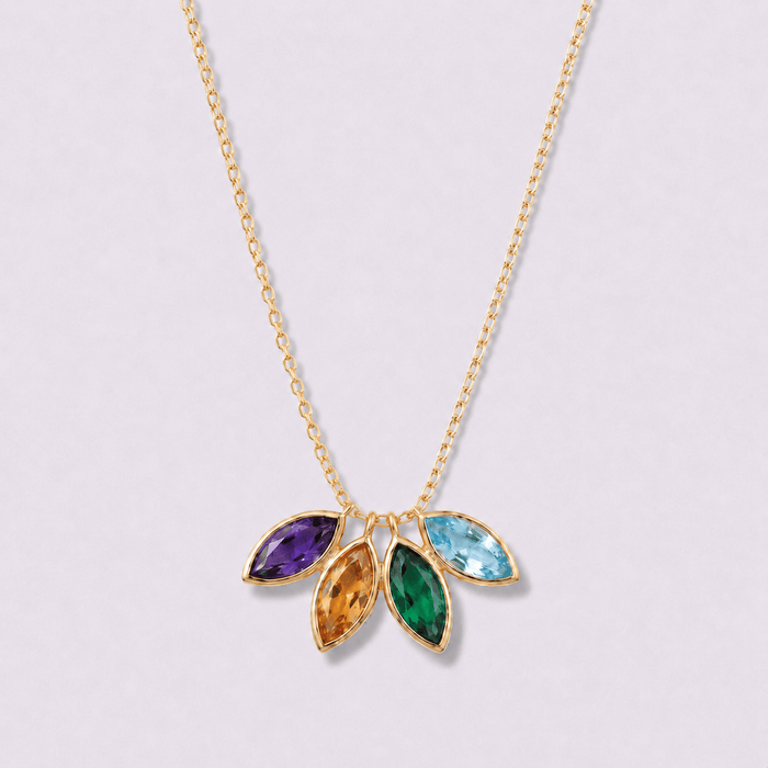 Everleaf Birthstone Necklace - Ornaments Co - 18K Gold Plated