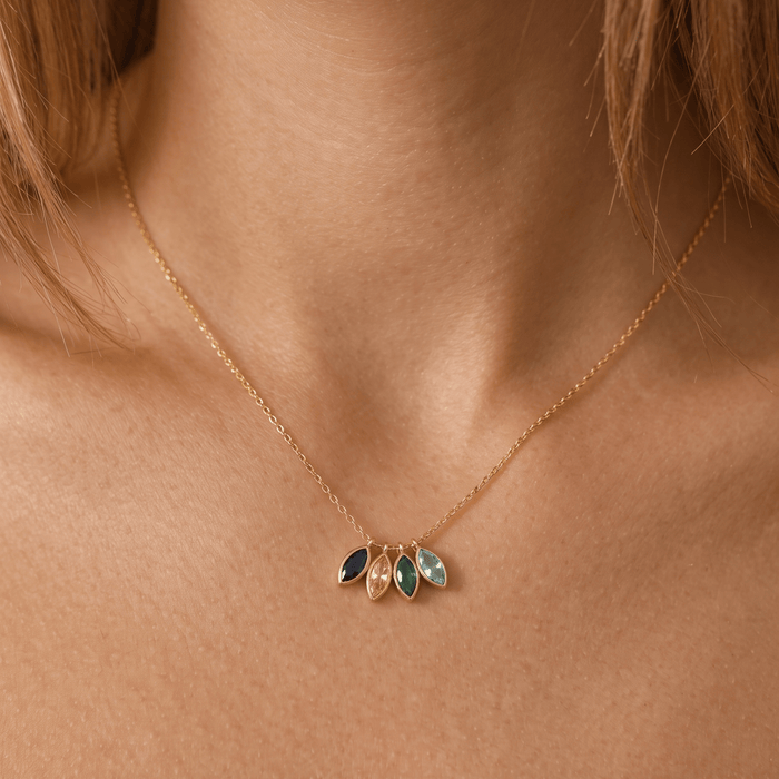 Everleaf Birthstone Necklace - Ornaments Co - 18K Gold Plated