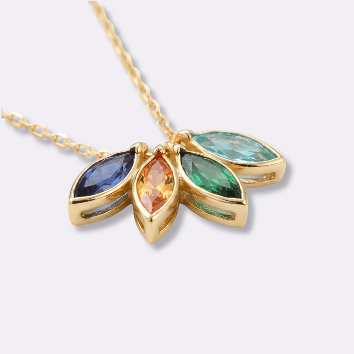 Everleaf Birthstone Necklace - Ornaments Co - 18K Gold Plated
