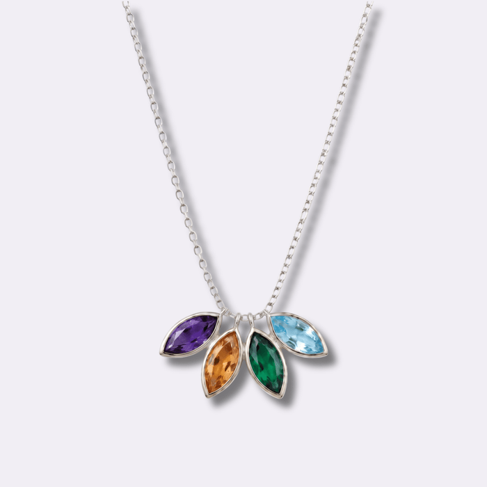 Everleaf Birthstone Necklace - Ornaments Co - Silver