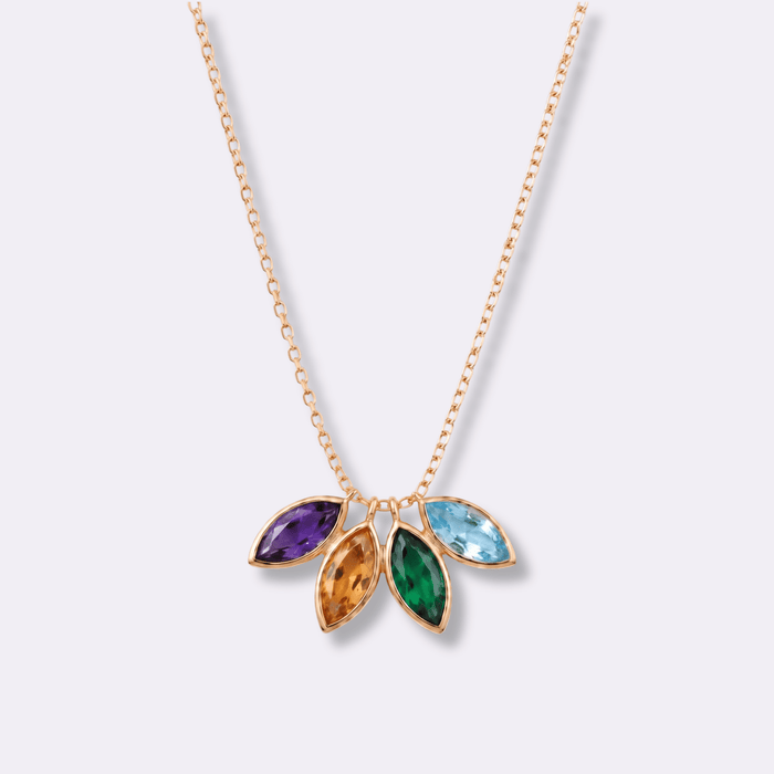 Everleaf Birthstone Necklace - Ornaments Co - Rose Gold