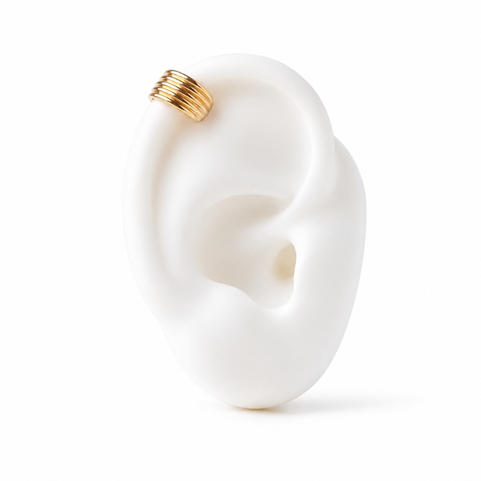 EVI Triple Band Gold Ear Cuff - ASH MOLLIE STUDIO