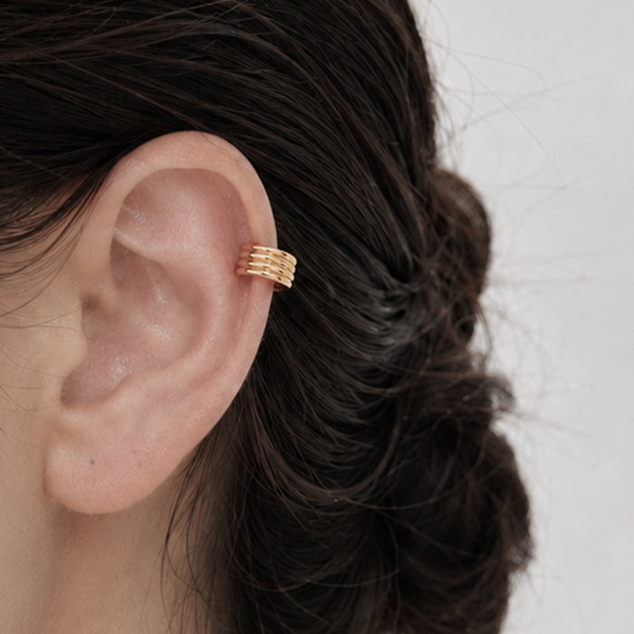 EVI Triple Band Gold Ear Cuff - ASH MOLLIE STUDIO