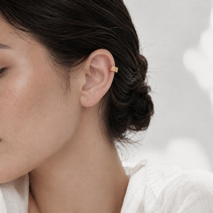 EVI Triple Band Gold Ear Cuff - ASH MOLLIE STUDIO