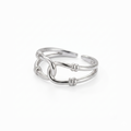 FAHRA Gold Chain Link Ring for Women – Interlocking Minimalist Statement Ring | Ash Mollie Studio - ASH MOLLIE STUDIO