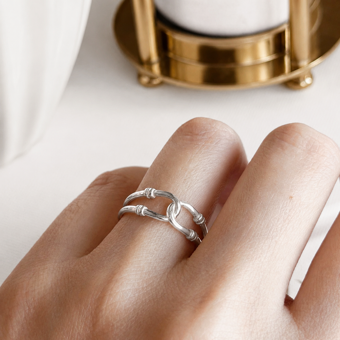 FAHRA Gold Chain Link Ring - ASH MOLLIE STUDIO