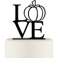 Fall Wedding Cake Topper - Pumpkin Cake Topper - LOVE Cake Topper - Wedding Collectibles