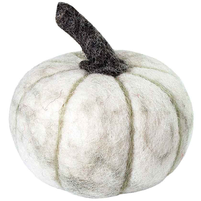 Felted White Pumpkin - SM