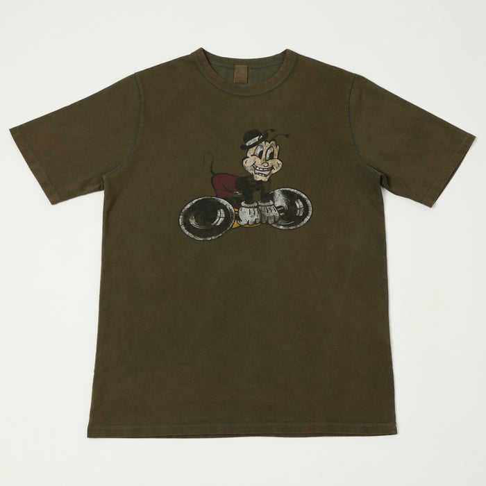 Flea-T 1950s 'Macho Mr. Flea' T-Shirt - Brown
