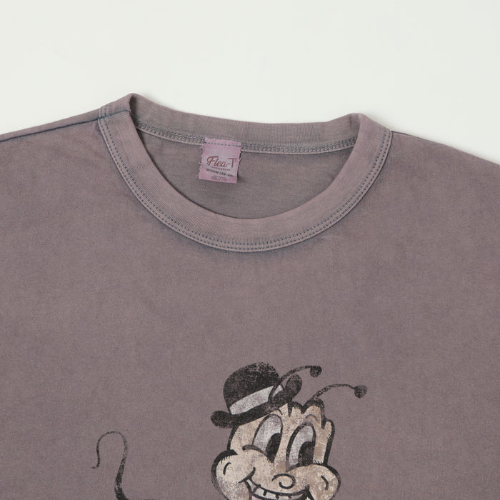 Flea-T 1950s 'Macho Mr. Flea' T-Shirt - Navy