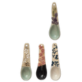 Floral Stoneware Spoons - Set of 4