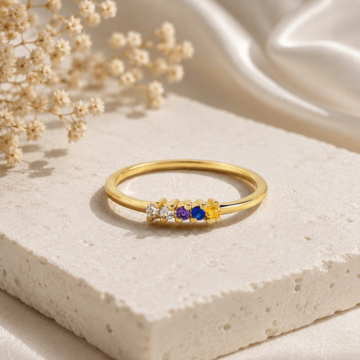 Forever Birthstone Ring - Ornaments Co - 18K Gold Plated