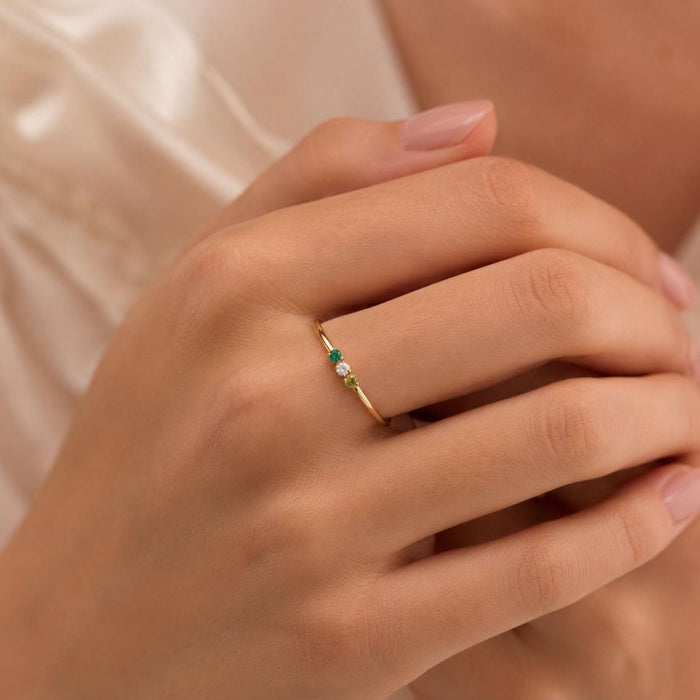 Forever Birthstone Ring - Ornaments Co - 18K Gold Plated