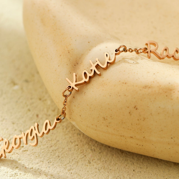 Forever Linked Name Bracelet For Women's - Ornaments Co - 18K Gold Plated
