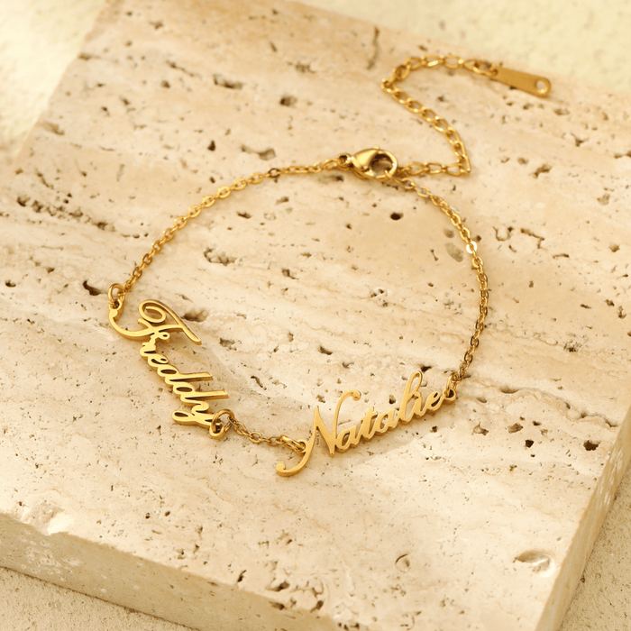 Forever Linked Name Bracelet For Women's - Ornaments Co - 18K Gold Plated