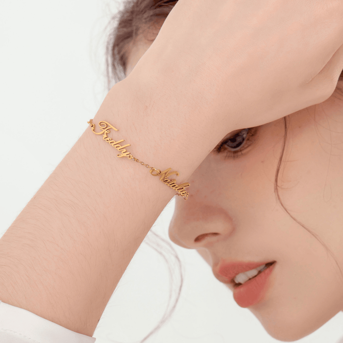 Forever Linked Name Bracelet For Women's - Ornaments Co - 18K Gold Plated