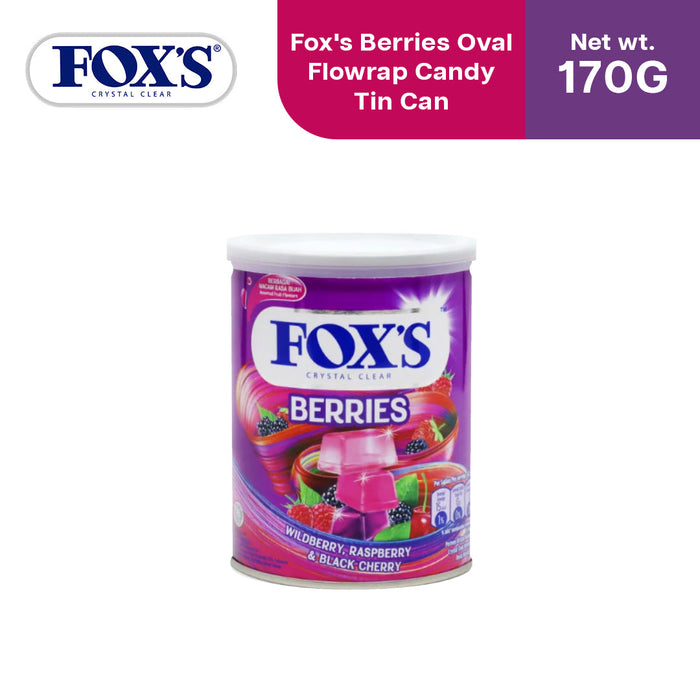 Fox's Crystal Clear Berries Tin Can 170g - Reseller Package 12pcs