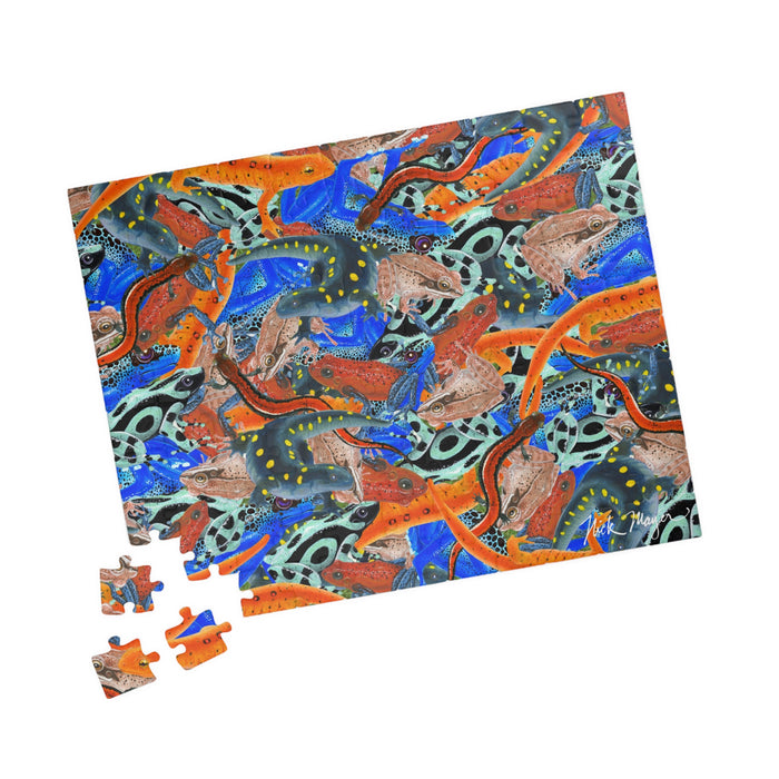 Frogs and Salamanders Puzzle (110, 252, 520, 1014-piece) Printify