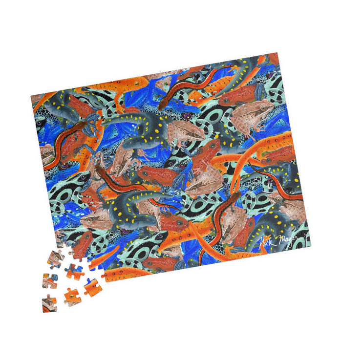Frogs and Salamanders Puzzle (110, 252, 520, 1014-piece) Printify