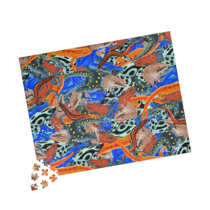 Frogs and Salamanders Puzzle (110, 252, 520, 1014-piece) Printify