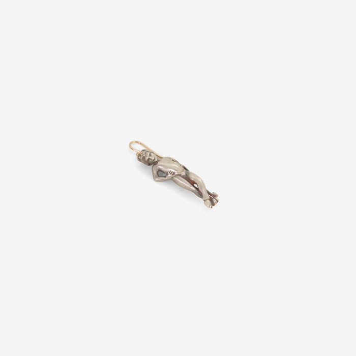 GABRIELLA KISS STERLING SILVER SINGLE DEVIL EARRING