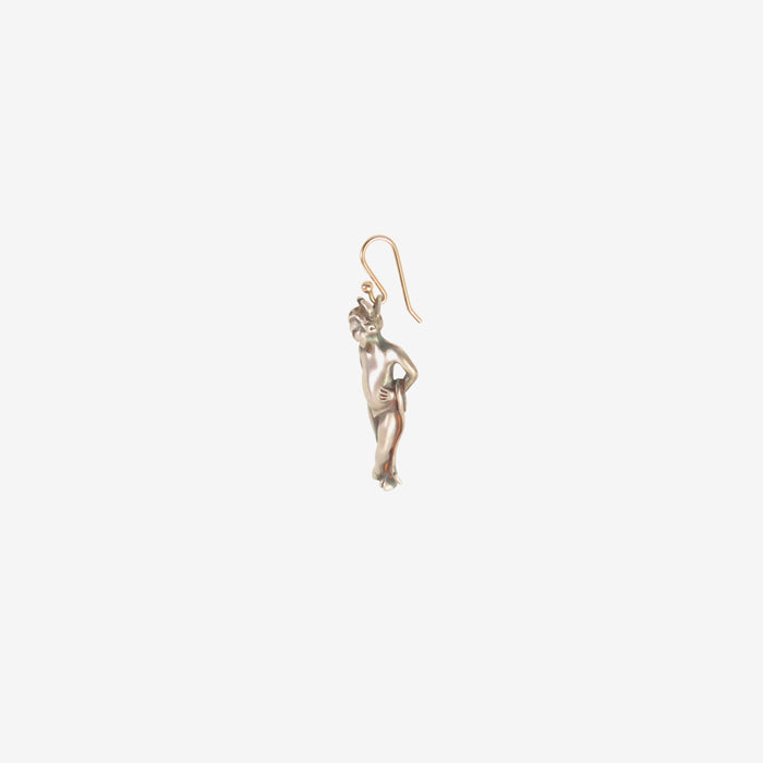 GABRIELLA KISS STERLING SILVER SINGLE DEVIL EARRING