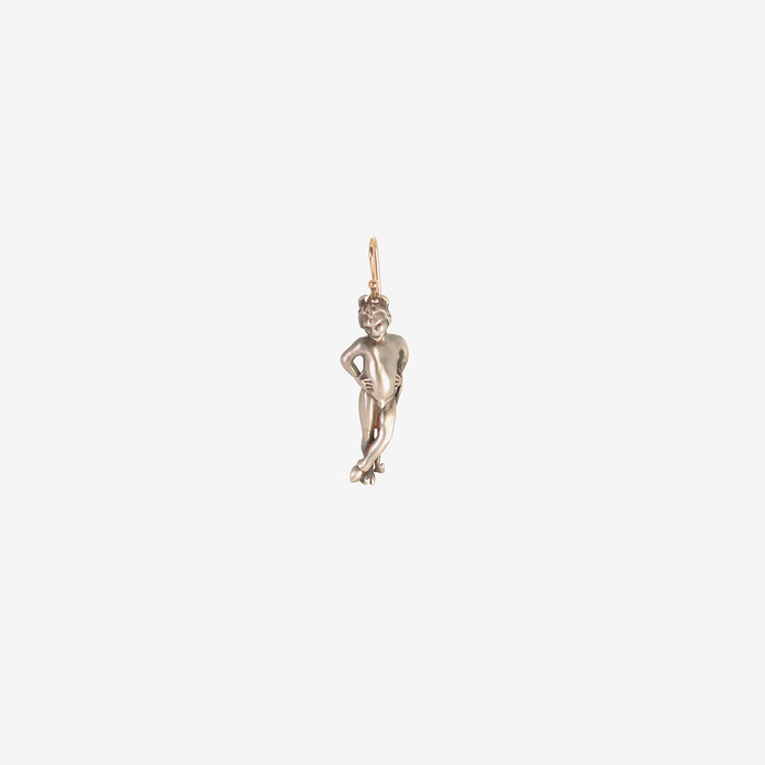 GABRIELLA KISS STERLING SILVER SINGLE DEVIL EARRING