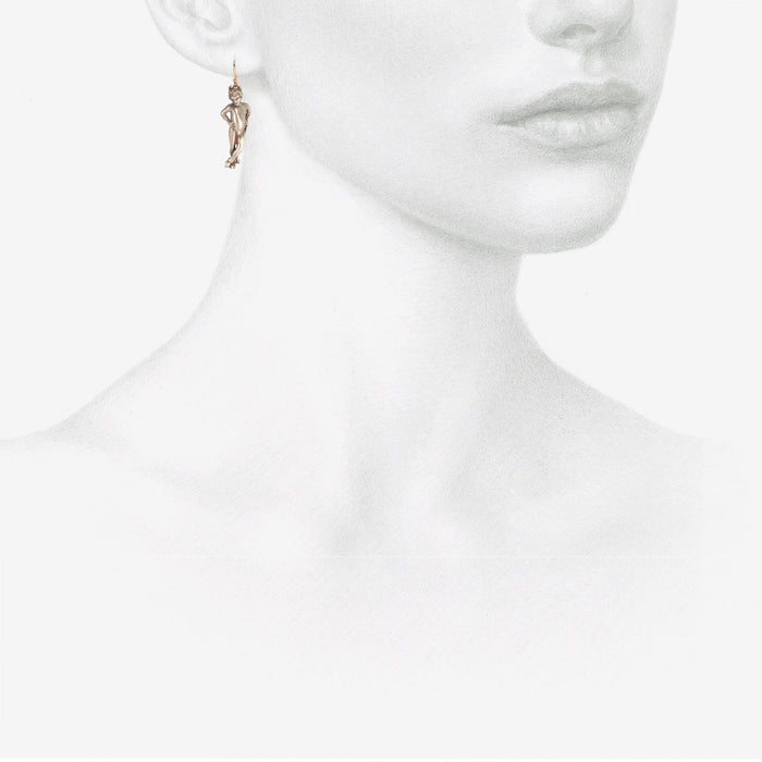 GABRIELLA KISS STERLING SILVER SINGLE DEVIL EARRING