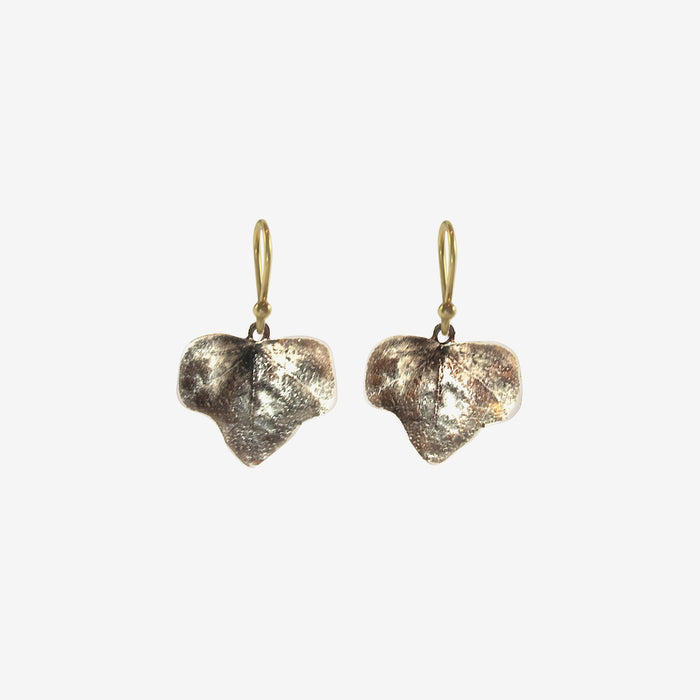 GABRIELLA KISS STERLING SILVER SMALL IVY LEAF EARRINGS