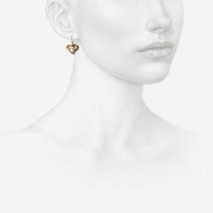 GABRIELLA KISS STERLING SILVER SMALL IVY LEAF EARRINGS