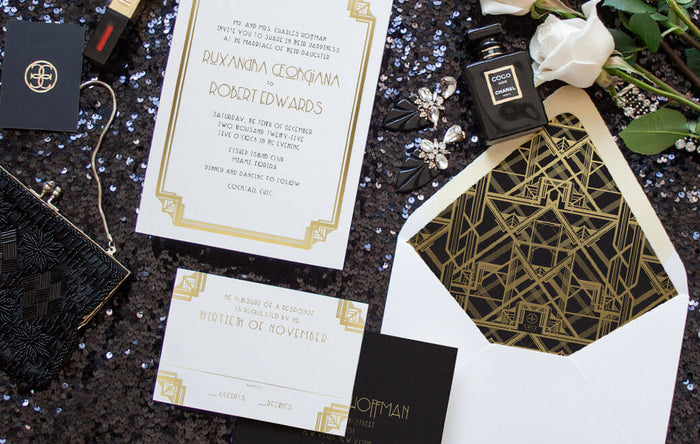 Gatsby Monogram Reply Card Envelope