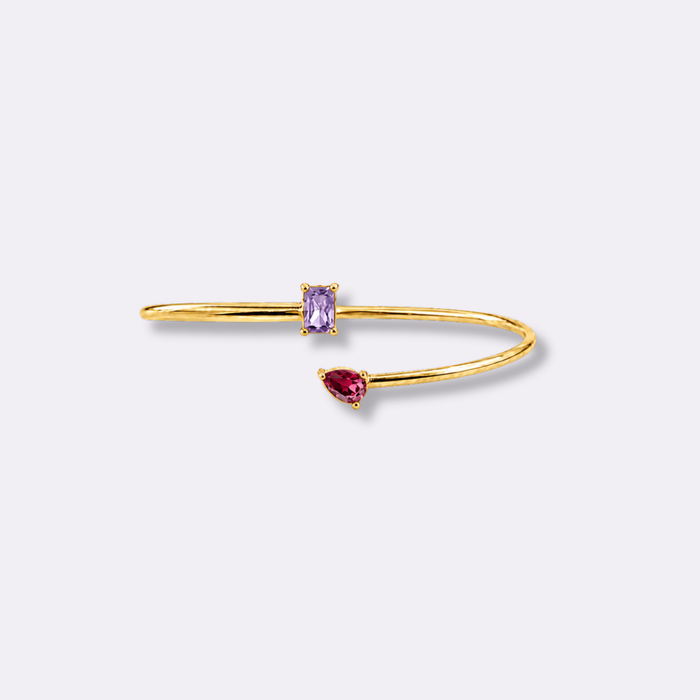 Gemelle Custom Birthstone Cuff Bracelet