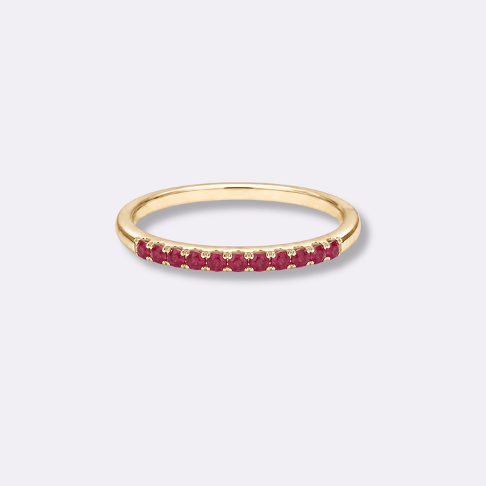 Gemora Birthstone Stacking Ring - Ornaments Co - 18K Gold Plated