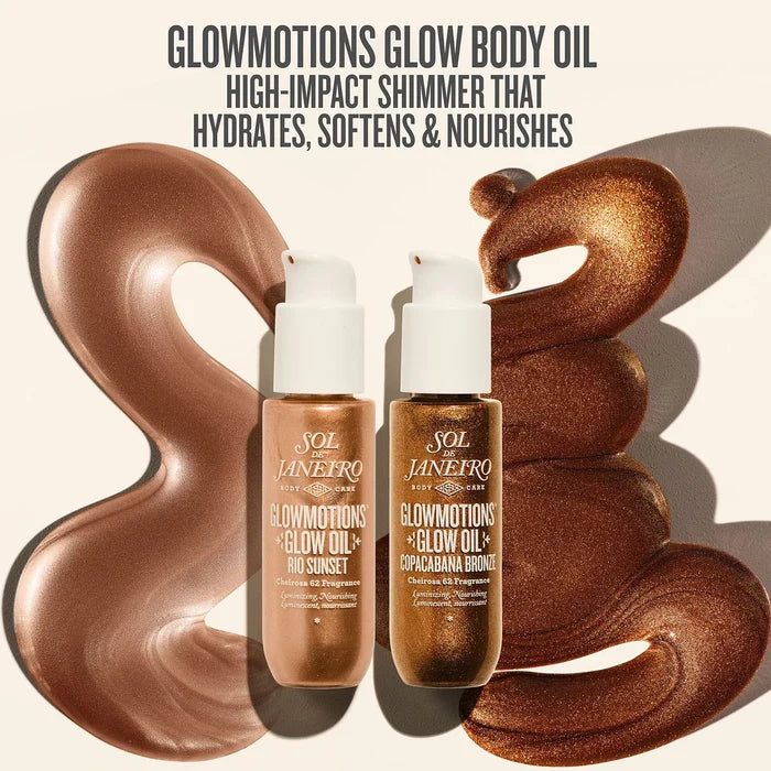 Glowmotions glow body oil high-impact shimmer that hydrates, softens and nourishes