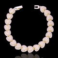 Gold Filled Oro Laminado Princess Nugget Heart Bracelet