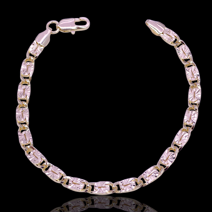 Gold Filled Oro Laminado Tunisia Royal Diamond Cut Bracelet (PACK OF 6)