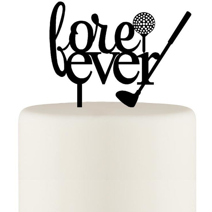 Golf Wedding Cake Topper - Wedding Cake Topper - Fore Ever Golf Cake Topper - Custom Cake Topper - Wedding Collectibles