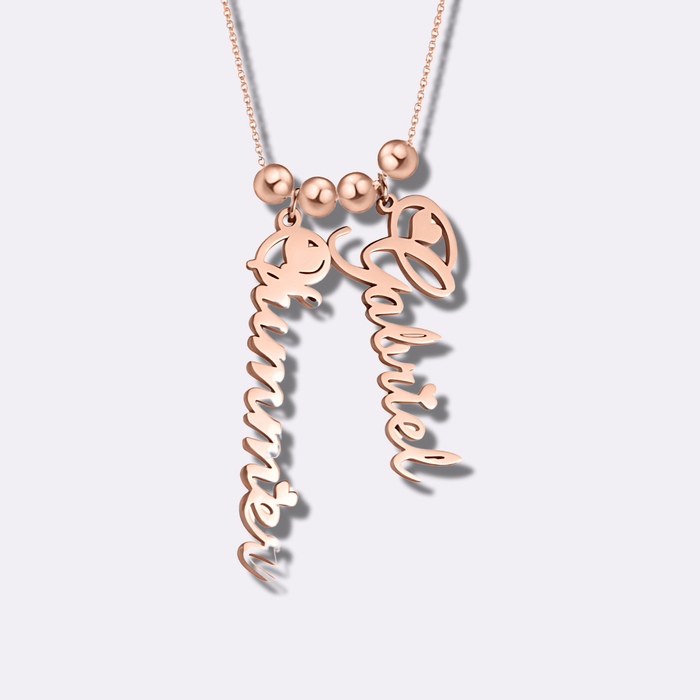 Grace Multi Name Necklace in 925 Sterling Silver - Ornaments Co - 18k Gold Platet