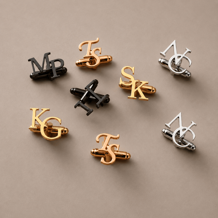 Groomsmen Custom Cufflinks Bundle (Set of 3 Pairs) - Ornaments Co - 18K Gold Plated