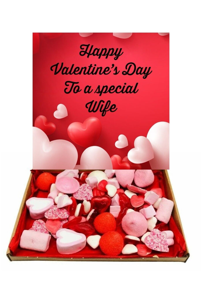 Happy Valentines Day Pick n Mix Sweet Hamper Gift Present Husband Wife Boyfriend